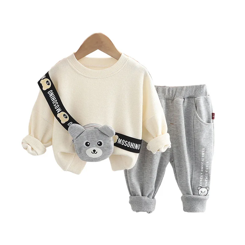 Spring Autumn Baby Boys Clothes For Girls Cartoon Bear Backpack Long Sleeve+Sports Trousers 2 Piece Set Toddler Kid Printing New
Spring Autumn Baby Boys Clothes For Girls Cartoon Bear Backpack Long Sleeve+Sports Trousers 2 Piece Set Toddler Kid Printing New