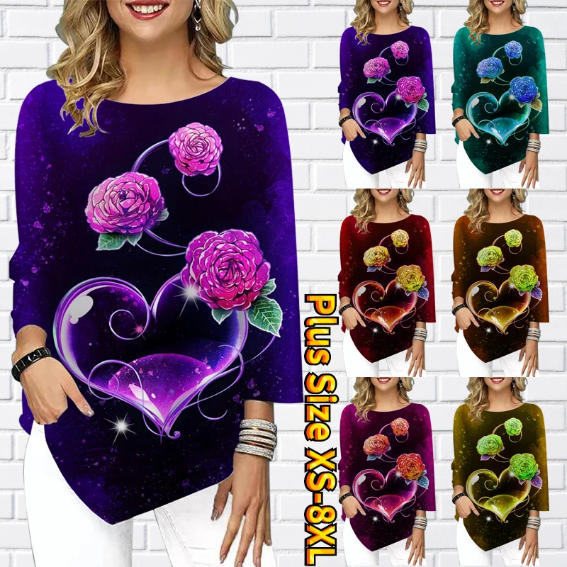 2022 New Summer Round Collar Top Women's Fashion Tee Everyday Street Temperament Three Quarter Sleeve Flower Printed T-shirt
2022 New Summer Round Collar Top Women's Fashion Tee Everyday Street Temperament Three Quarter Sleeve Flower Printed T-shirt