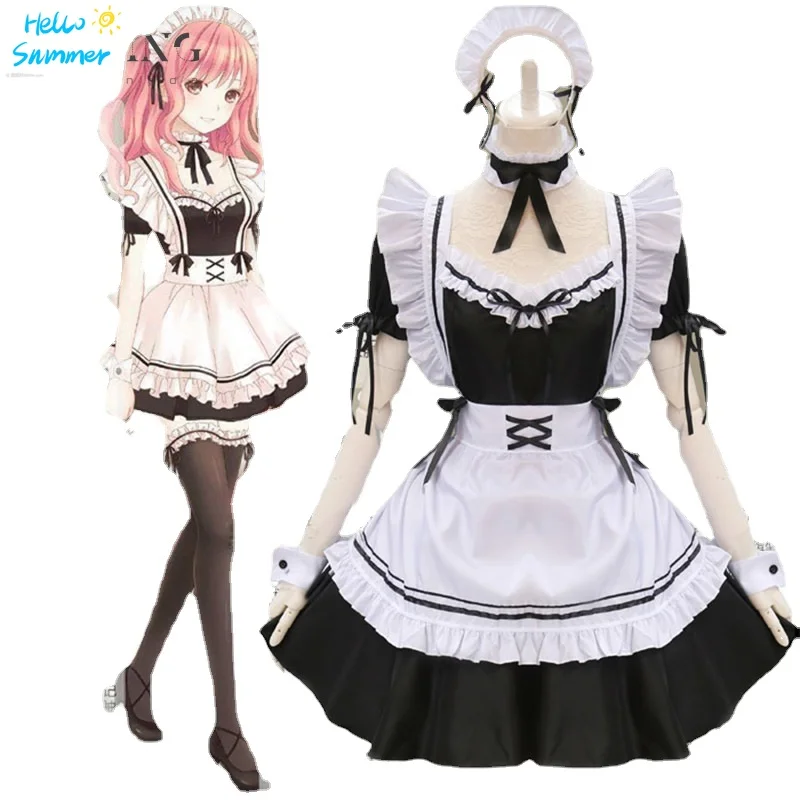 7 Piece Set French Maid Outfit Lolita Cosplay Dresses Girls Amine Cute Waitress Cafe Woman Dress Sissy Maid Costumes Uniform
7 Piece Set French Maid Outfit Lolita Cosplay Dresses Girls Amine Cute Waitress Cafe Woman Dress Sissy Maid Costumes Uniform