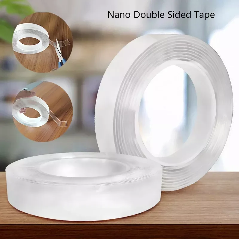 Nano Magical Double Sided Tape Transparent Reusable Wall Stickers Super Strong Durable Cleaning Waterproof Glue Household
Nano Magical Double Sided Tape Transparent Reusable Wall Stickers Super Strong Durable Cleaning Waterproof Glue Household