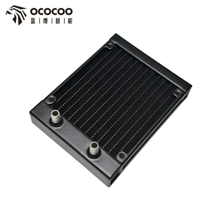 

OCOCOO 120mm Radiator Aluminum Heat Sink CPU Cooler 27mm Thickness 12Waterways Computer Water Cooling Fittings