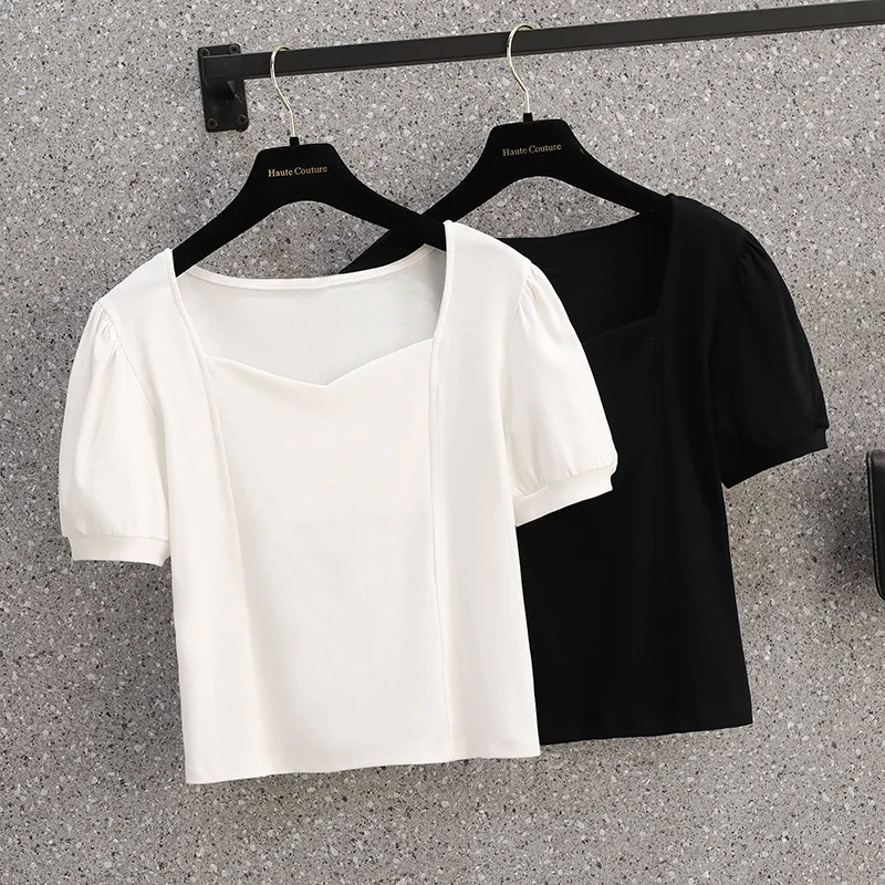 Oversize M-4XL Stretchable Short T-shirt Female Summer V-neck Elastic Short Sleeve Large Tshirt Solid Color Korean Style Tops
Oversize M-4XL Stretchable Short T-shirt Female Summer V-neck Elastic Short Sleeve Large Tshirt Solid Color Korean Style Tops