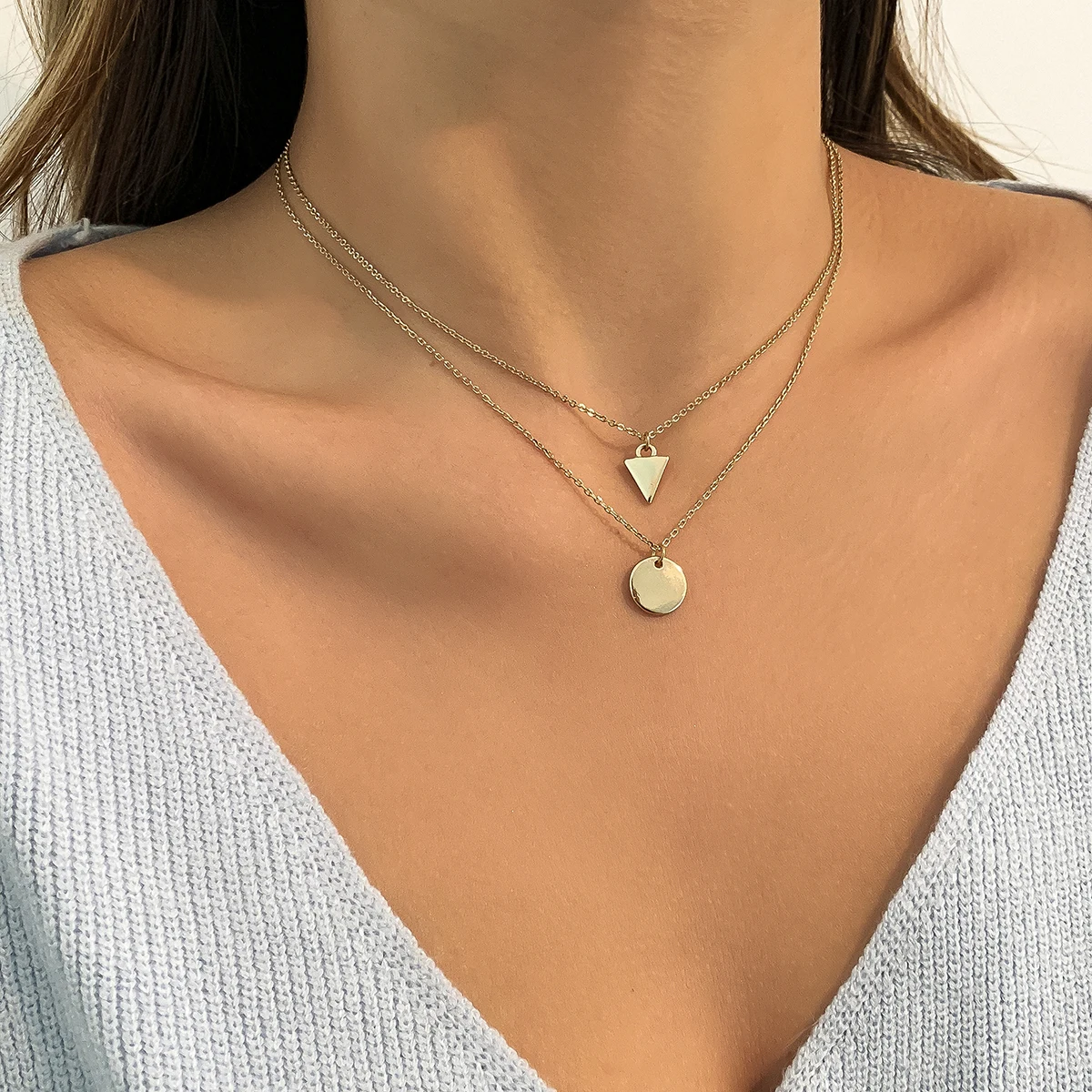 IngeSight.Z Simple Geometric Disc Triangle Pendant Necklaces for Women 2022 Multi Layered Choker Necklaces Party Wedding Jewelry
IngeSight.Z Simple Geometric Disc Triangle Pendant Necklaces for Women 2022 Multi Layered Choker Necklaces Party Wedding Jewelry