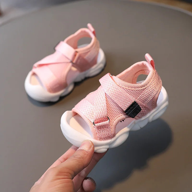 Baby Soft Sandals Kids Breathable Cloth Upper Toddler Barefoot Shoes Boys Girls Pure Color Mesh Sandals Cool Sports Sandals
Baby Soft Sandals Kids Breathable Cloth Upper Toddler Barefoot Shoes Boys Girls Pure Color Mesh Sandals Cool Sports Sandals