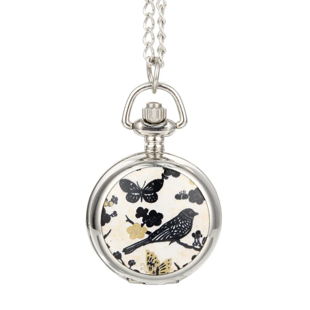 Fashion Vintage Quartz Pocket Watch Alloy Bird Flowers Butterfly Lady Sweater Chain Necklace Pendant Clock Women Gifts LL@17
Fashion Vintage Quartz Pocket Watch Alloy Bird Flowers Butterfly Lady Sweater Chain Necklace Pendant Clock Women Gifts LL@17