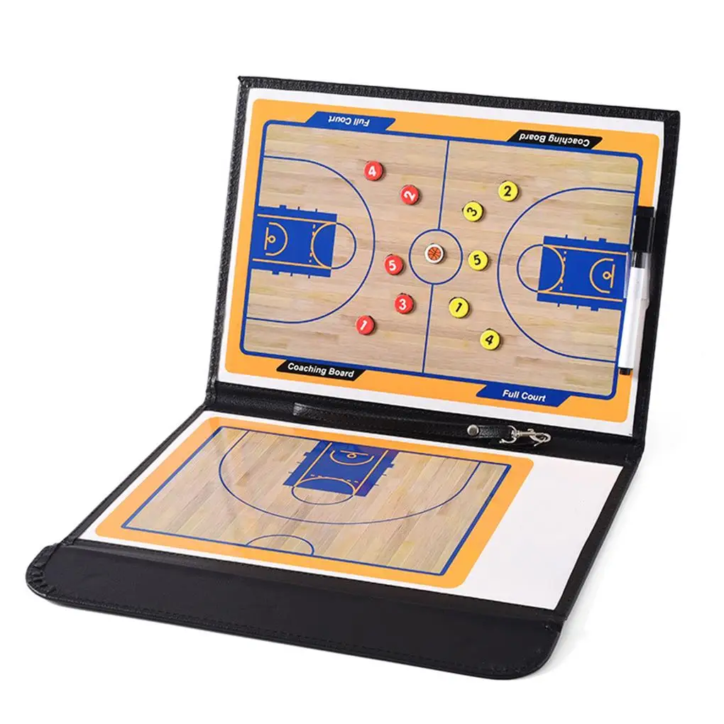 

Basketball Coaching Board Coach Guiding Foldable Training Teaching Clipboard with Zipper Guidance Outdoor Accessories