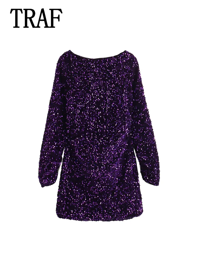 TRAF 2023 Woman Chic Sequin Mini Dresses Long Sleeve Vintage Spring Autumn Causal Elegant Slim Dresses
TRAF 2023 Woman Chic Sequin Mini Dresses Long Sleeve Vintage Spring Autumn Causal Elegant Slim Dresses