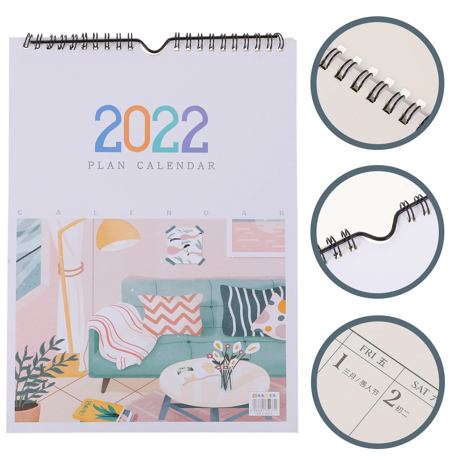 1Pc Creative Wall-mounted 2022 Calendar Monthly Calendar Planner Calendar (Assorted Color)
1Pc Creative Wall-mounted 2022 Calendar Monthly Calendar Planner Calendar (Assorted Color)
