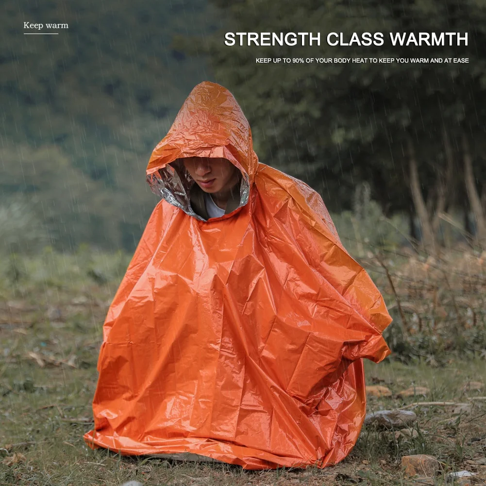 Emergency Raincoat Poncho PE Aluminum Film Thickened Reflective Long Blanket Bike Cycling Camping Fishing Raincoat Survival
Emergency Raincoat Poncho PE Aluminum Film Thickened Reflective Long Blanket Bike Cycling Camping Fishing Raincoat Survival