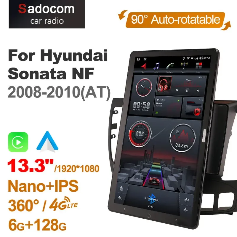 Автомобильный радиоприемник Tesla в стиле Android 10 0 IPS DSP для Hyundai Sonata NF 2008-2010 13 3 дюйма