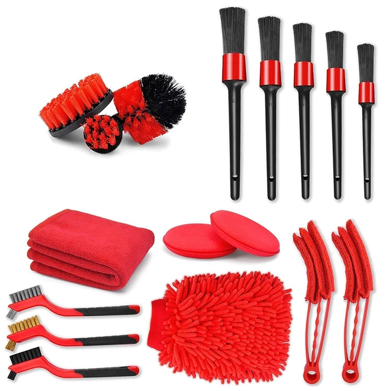 18 Pcs Car Cleaning Tool Set, Car Cleaning Kit With Car Detailing Brush, Auto Detailing Drill Brush Set 
18 Pcs Car Cleaning Tool Set, Car Cleaning Kit With Car Detailing Brush, Auto Detailing Drill Brush Set