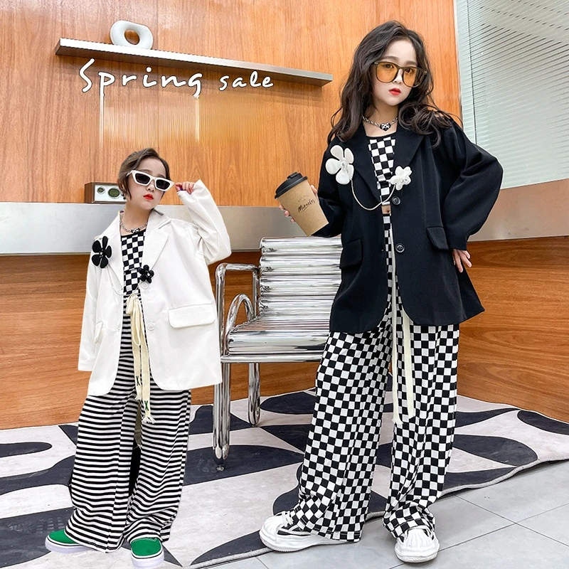 Girls Blazer 2022 Spring Kids Designer Clothes White Loose Teenager Autumn Jackets 12 13 Years Children's Outerwear Girl Coats
Girls Blazer 2022 Spring Kids Designer Clothes White Loose Teenager Autumn Jackets 12 13 Years Children's Outerwear Girl Coats