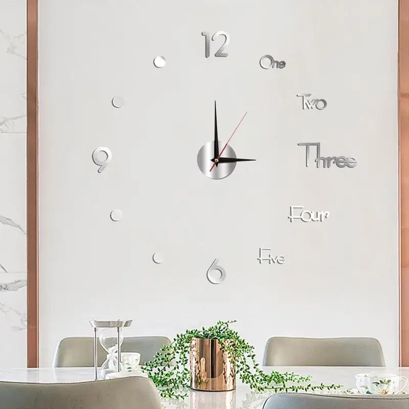 3D Wall Clock For Living Room Creative DIY Wall Clock Frameless 3D Mirror Wall Stickers Silent Home Office Wall Decoration
3D Wall Clock For Living Room Creative DIY Wall Clock Frameless 3D Mirror Wall Stickers Silent Home Office Wall Decoration