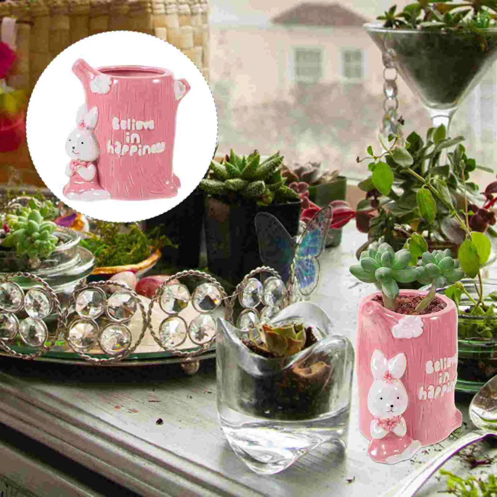 Pots Planter Pot Ceramic Succulent Rabbit Flower Bonsai Bunny Cute Flowerpot Garden Animal Succulents Desktop Shaped Decorative
Pots Planter Pot Ceramic Succulent Rabbit Flower Bonsai Bunny Cute Flowerpot Garden Animal Succulents Desktop Shaped Decorative