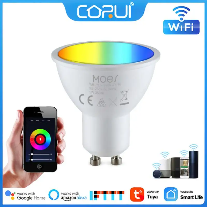 Умные светодиодные лампы CORUI Tuya WiFi GU10, белые лампы с регулируемой яркостью RGBWC, лампы SmartLife с дистанционным управлением, Alexa Google Home, Яндекс Алисы, 5 Вт
Умные светодиодные лампы CORUI Tuya WiFi GU10, белые лампы с регулируемой яркостью RGBWC, лампы SmartLife с дистанционным управлением, Alexa Google Home, Яндекс Алисы, 5 Вт