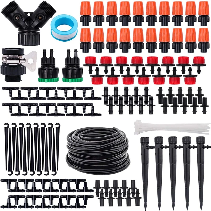 151Pcs Irrigation Kit, 25M Mini Drip Irrigation System With Adjustable Nozzle Sprinkler Sprayer And Dripper Automatic 
151Pcs Irrigation Kit, 25M Mini Drip Irrigation System With Adjustable Nozzle Sprinkler Sprayer And Dripper Automatic