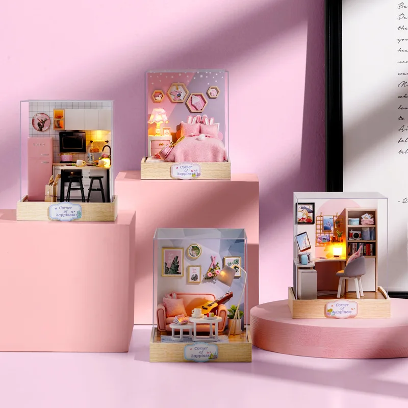DIY Doll House Wooden Transparent Room Miniature Dollhouse Furniture Kit Toys for Children Christmas Gift
DIY Doll House Wooden Transparent Room Miniature Dollhouse Furniture Kit Toys for Children Christmas Gift