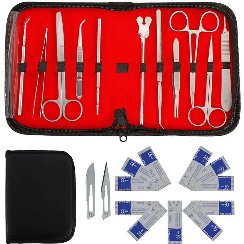 22-piece Advanced Stainless Steel Anatomy Kit Biology Student Scalpel Instruments Laboratory Veterinary Tools Scissors Tweezers
22-piece Advanced Stainless Steel Anatomy Kit Biology Student Scalpel Instruments Laboratory Veterinary Tools Scissors Tweezers