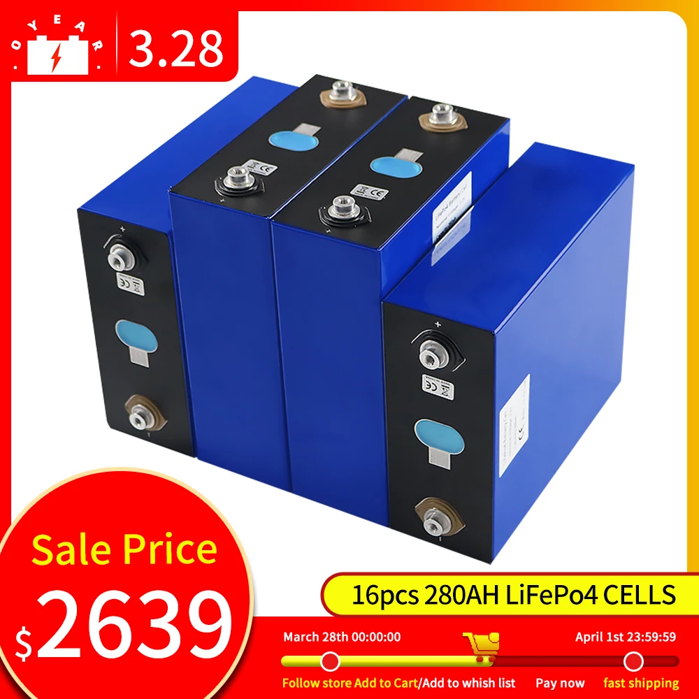 Battery Pack Class A Brand New 16PCS 3.2V EVE280K Lifepo4 Battery Lithium Iron Phosphate Solar Energy Storage System
Battery Pack Class A Brand New 16PCS 3.2V EVE280K Lifepo4 Battery Lithium Iron Phosphate Solar Energy Storage System