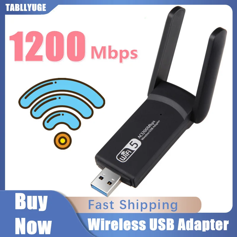 

Wireless USB 1200Mbps WiFi Adapter Dual Band 2.4G/5Ghz USB 3.0 WIFI Lan Adapter Dongle 802.11ac With Antenna For Laptop Desktop