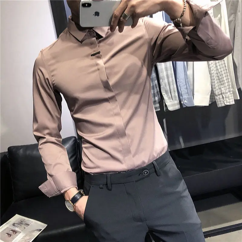 Long Sleeve Shirt Men Clothing Fashion Autumn Gentlemen Business Formal Wear Chemise Homme Slim Fit Camisa Masculina B139
Long Sleeve Shirt Men Clothing Fashion Autumn Gentlemen Business Formal Wear Chemise Homme Slim Fit Camisa Masculina B139