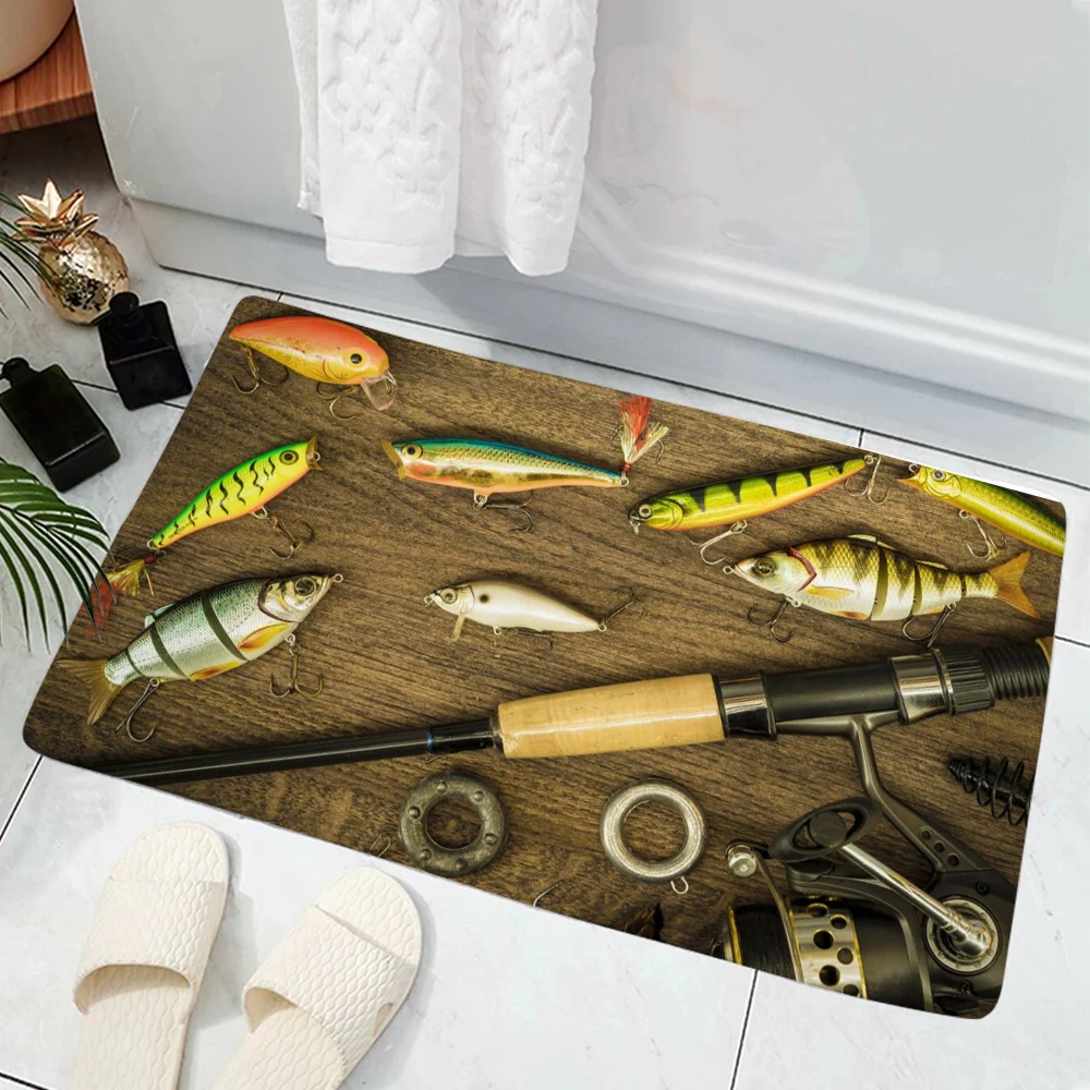 CLOOCL Hot Selling Model Fishing Lure Hard Bait House Doormat Print Fishing Doormat NonSlip Doormat Soft Water Absorption Carpet
CLOOCL Hot Selling Model Fishing Lure Hard Bait House Doormat Print Fishing Doormat NonSlip Doormat Soft Water Absorption Carpet