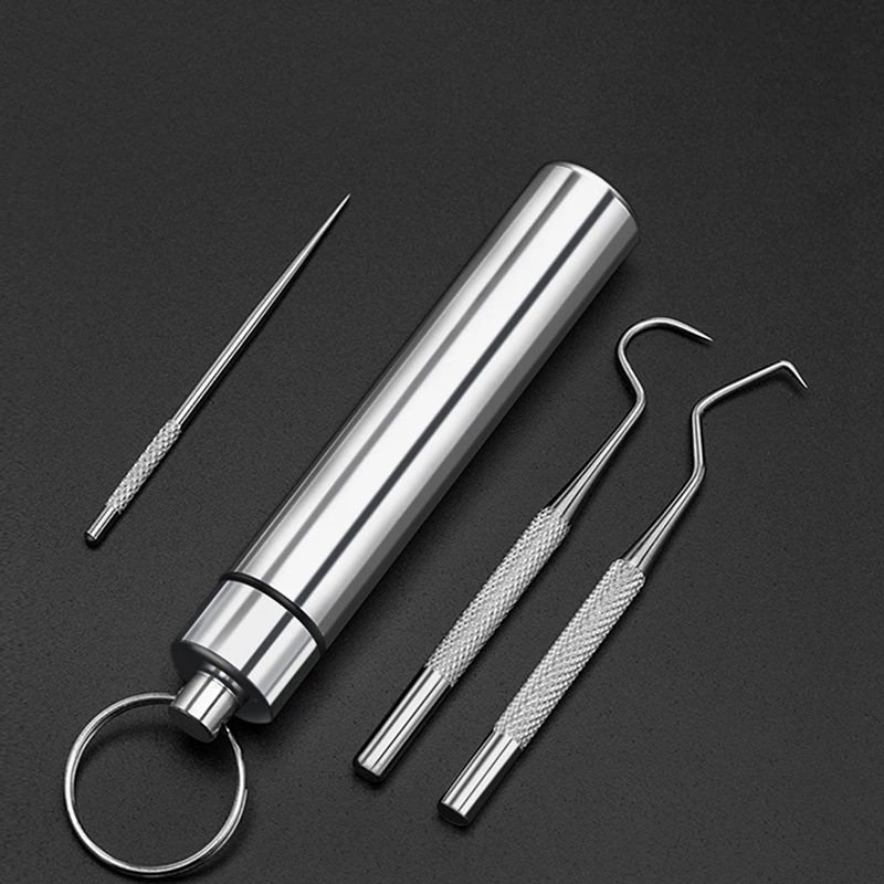 3Pcs Pocket Toothpick Metal Travel Toothpick Portable Fruit Fork Tooth Cleaning Accessory
3Pcs Pocket Toothpick Metal Travel Toothpick Portable Fruit Fork Tooth Cleaning Accessory