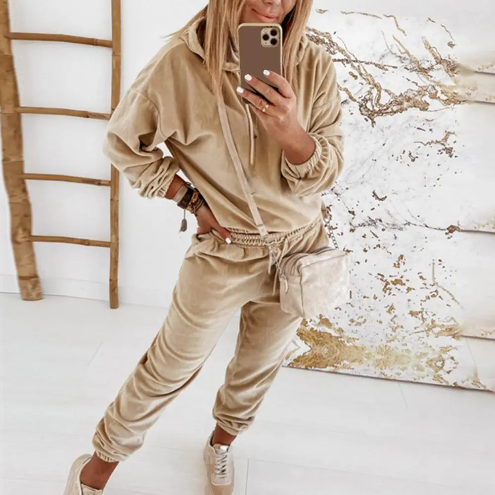 2 Pcs/Set Hoodie Pants Set Stylish Casual Women Winter Tracksuit Hooded Women Hoodie Sweatpants Set
2 Pcs/Set Hoodie Pants Set Stylish Casual Women Winter Tracksuit Hooded Women Hoodie Sweatpants Set