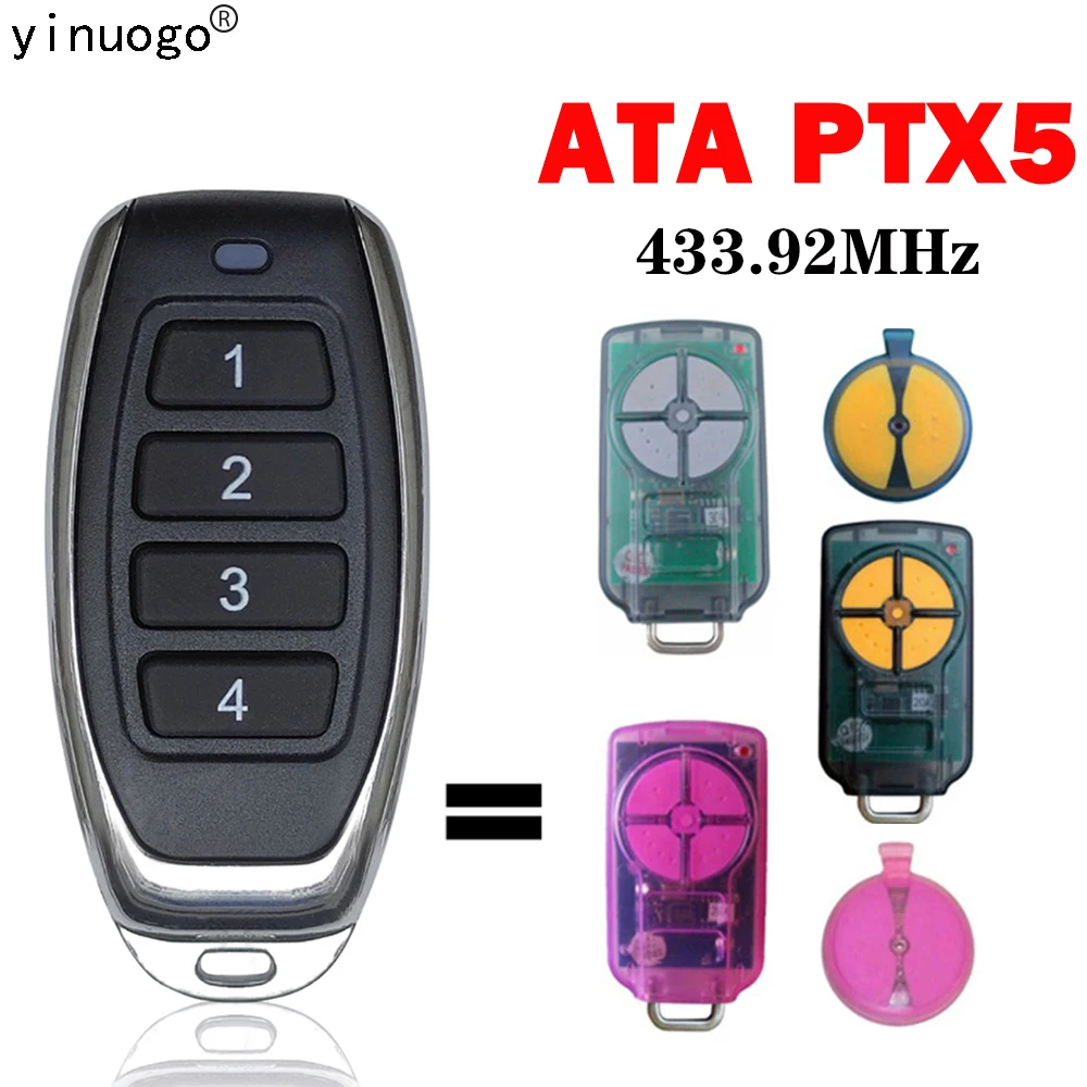 

ATA PTX5 PTX-5 Garage Door Gate Remote Control 433.92MHz Rolling Code PTX-5v1 PTX-5v2 GDO-9v2/GDO-9v3/GDO-10v1/GDO-11V1/NES-24V1