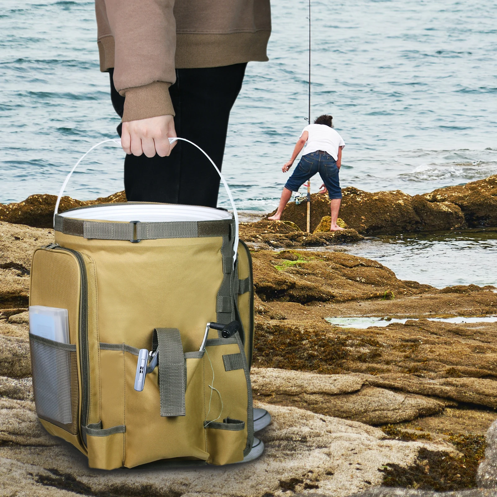 Fishing Bucket Organizer With Multiple Pockets Adjustable Strap Outdoor Tackle Bag Camping Bucket Tool Organizer
Fishing Bucket Organizer With Multiple Pockets Adjustable Strap Outdoor Tackle Bag Camping Bucket Tool Organizer