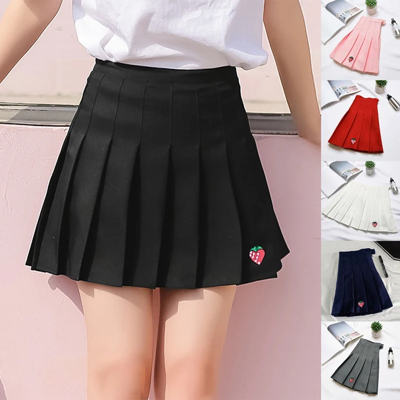 Summer New A-Line Women Skirt High Waist Strawberry Embroidery Pleated Skirt Women Safety Pants Mini Skirt
Summer New A-Line Women Skirt High Waist Strawberry Embroidery Pleated Skirt Women Safety Pants Mini Skirt