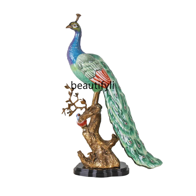 HJ Peacock Lucky Light Luxury Living Room TV Cabinet Decoration Ceramic with Copper Home
HJ Peacock Lucky Light Luxury Living Room TV Cabinet Decoration Ceramic with Copper Home