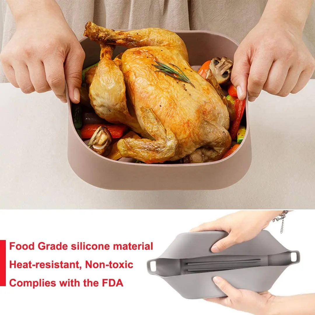 Square Air Fryer Silicone Pot Replacement Of Parchment Paper Liners Microwave Basket Mat Food Safe Air Fryers Oven Accessories
Square Air Fryer Silicone Pot Replacement Of Parchment Paper Liners Microwave Basket Mat Food Safe Air Fryers Oven Accessories