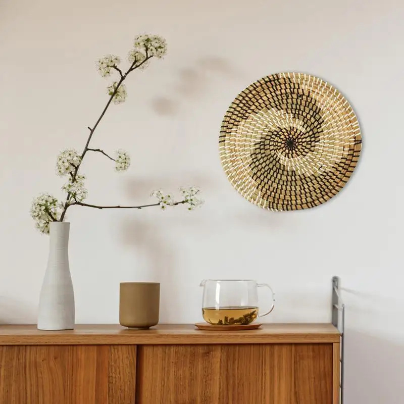 Настенные корзины ручной работы, декоративные тканые плоские корзины в стиле бохо, для гостиной, спальни
Настенные корзины ручной работы, декоративные тканые плоские корзины в стиле бохо, для гостиной, спальни