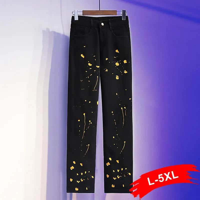 Streetwear Painted Pattern Straight Baggy Jeans Women Loose High Waist Black Hip Hop Trousers Casual Fairy Grunge Goth Pants
Streetwear Painted Pattern Straight Baggy Jeans Women Loose High Waist Black Hip Hop Trousers Casual Fairy Grunge Goth Pants