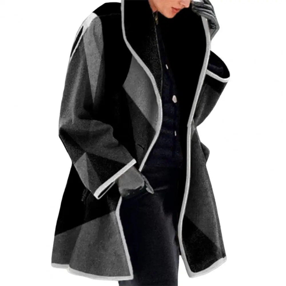 Woman Winter Coat Contrast Color Casual Turn-down Collar Cardigan Loose Keep Warm Korean Style Midi Length Plus Size Women Coat
Woman Winter Coat Contrast Color Casual Turn-down Collar Cardigan Loose Keep Warm Korean Style Midi Length Plus Size Women Coat