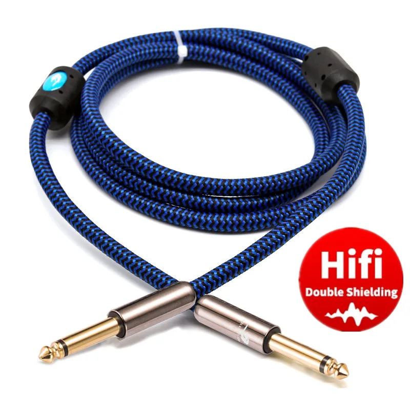 Аудиокабель Hi-Fi 1/4 дюйма TS Mono 6 35 мм разъем папа-папа для усилителя-микшера