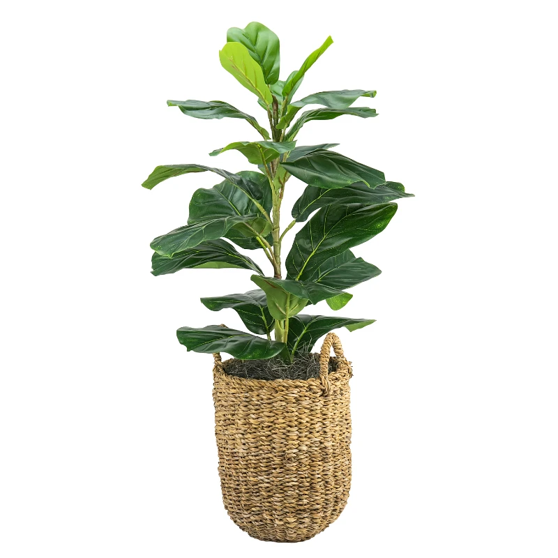 LCG Sales 30" Artificial Fig Plant in a Handwoven Basket with Handles Green Plants Room Home Wedding Decoration
LCG Sales 30" Artificial Fig Plant in a Handwoven Basket with Handles Green Plants Room Home Wedding Decoration