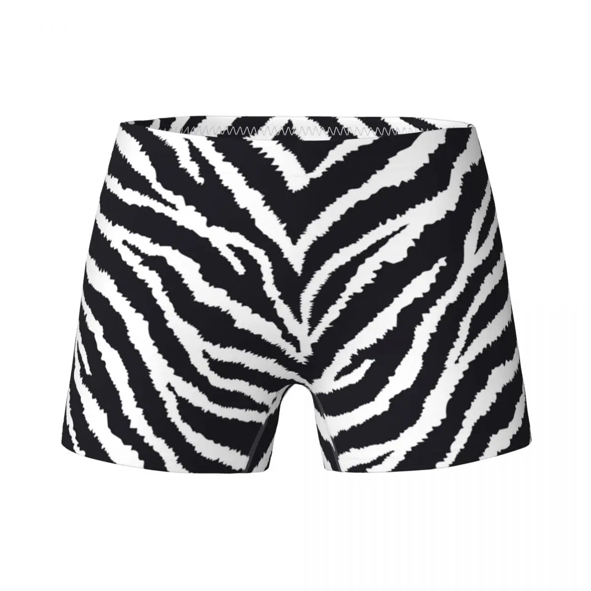 

Children Animal Zebra Print Cotton Panties Cartoon Black White Geometry Stripes Whirlpool Africa Wild Kids Brief