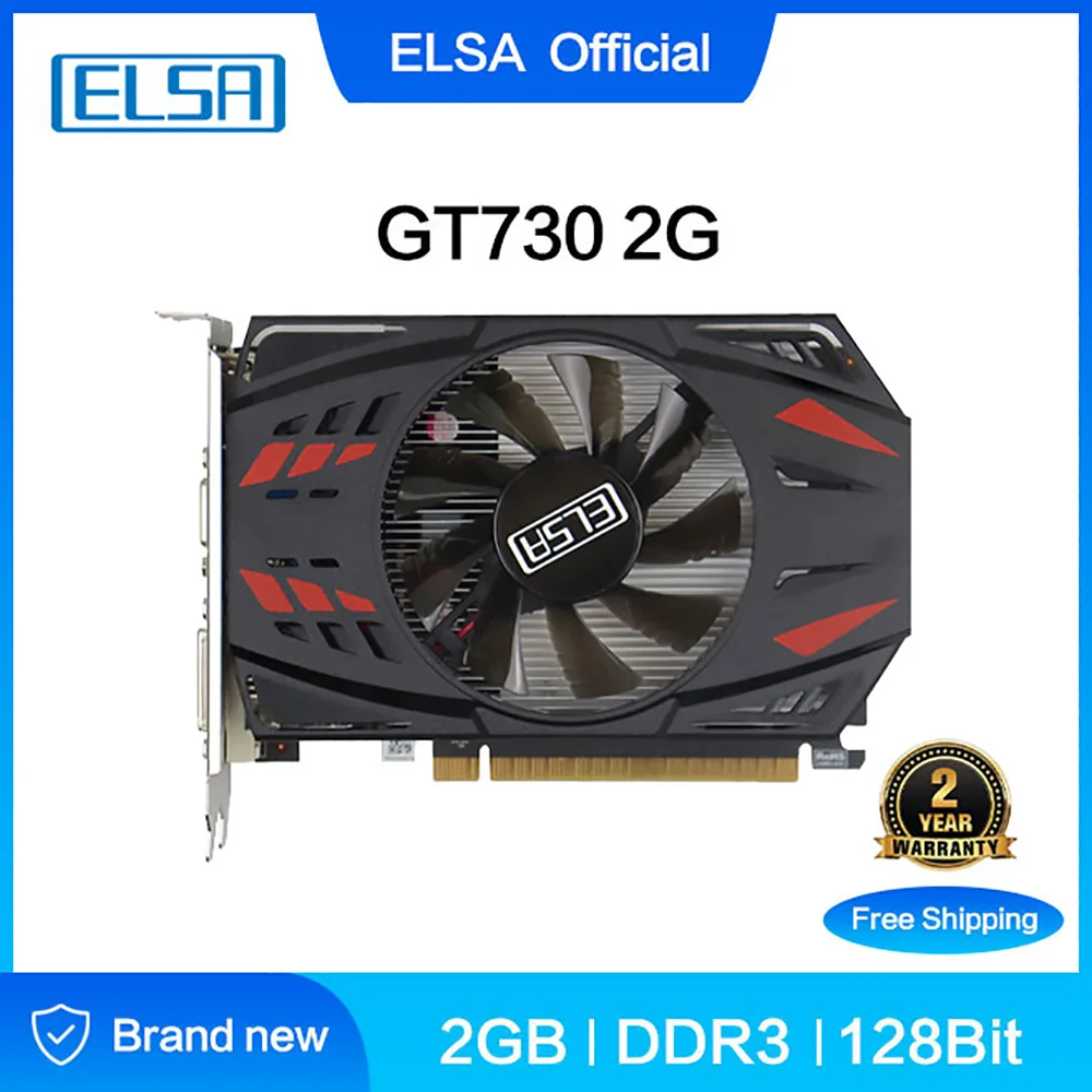 

ELSA New Nvidia GeForce GT730 2G Graphics Card GDDR3 Memory HDMI VGA DVI Compatible Gaming Desktop PC New Graphics GPU Desktop