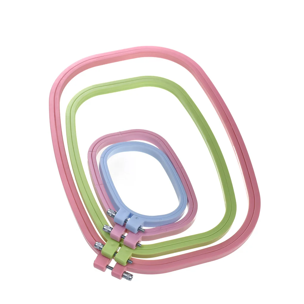 4pcs Square Cross Stitch Hoops Set Plastic Embroidery Quilting Needlecraft Tools Hand Hanging Circle Random Color
4pcs Square Cross Stitch Hoops Set Plastic Embroidery Quilting Needlecraft Tools Hand Hanging Circle Random Color
