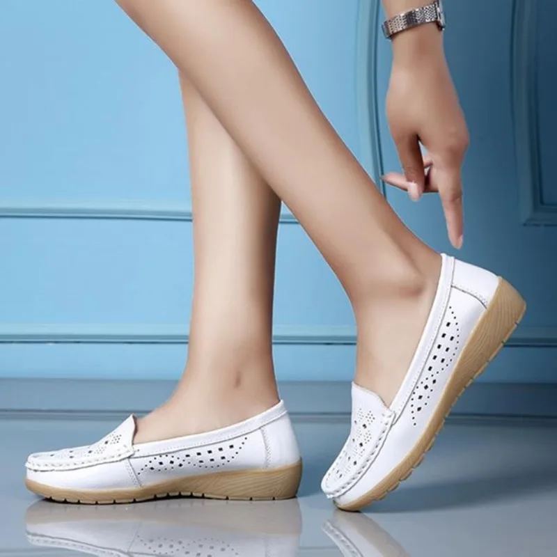 Womens Casual Flats Shoes Summer Black Slip on Moccasins Hollow Breathable Leather Walking Lofers Shoe Females Zapatillas Mujer
Womens Casual Flats Shoes Summer Black Slip on Moccasins Hollow Breathable Leather Walking Lofers Shoe Females Zapatillas Mujer