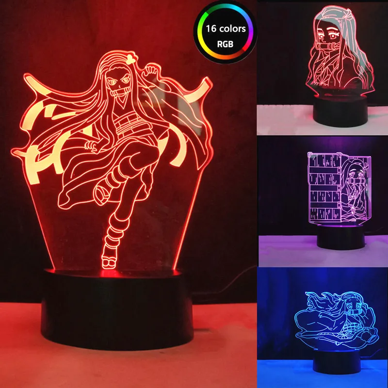 3d Anime LED Light Light Demon Slayer Bedroom Light With Motion Sensor For Kids Room Decor Children Manga Figurine Kamado Nezuko
3d Anime LED Light Light Demon Slayer Bedroom Light With Motion Sensor For Kids Room Decor Children Manga Figurine Kamado Nezuko