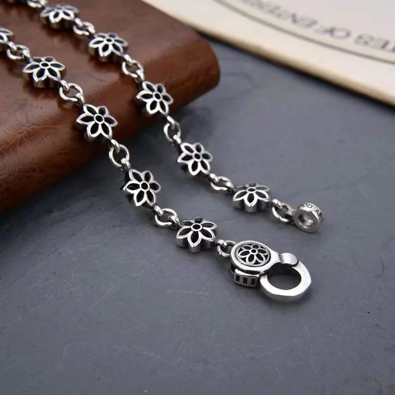 Ms S925 pure silver personality sautoir sakura clavicle sweater chain necklace fashionable men women
Ms S925 pure silver personality sautoir sakura clavicle sweater chain necklace fashionable men women