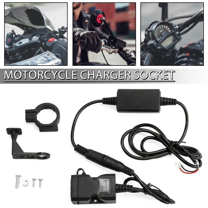 Dual Waterproof USB Port Motorcycle Charger Socket Black Power Adapter Motorbike Multi-installation Method Convenience to Use
Dual Waterproof USB Port Motorcycle Charger Socket Black Power Adapter Motorbike Multi-installation Method Convenience to Use