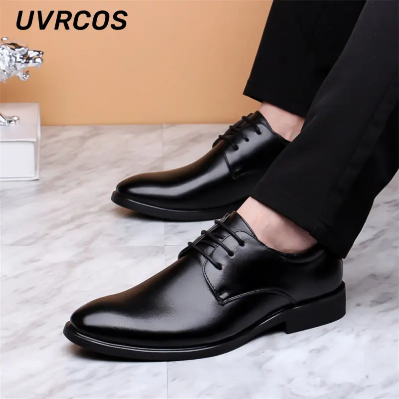 Men Leather Shoes Business Formal Lace-Up Pointed Toe Casual British Fashion Low Top 2022 New
Men Leather Shoes Business Formal Lace-Up Pointed Toe Casual British Fashion Low Top 2022 New
