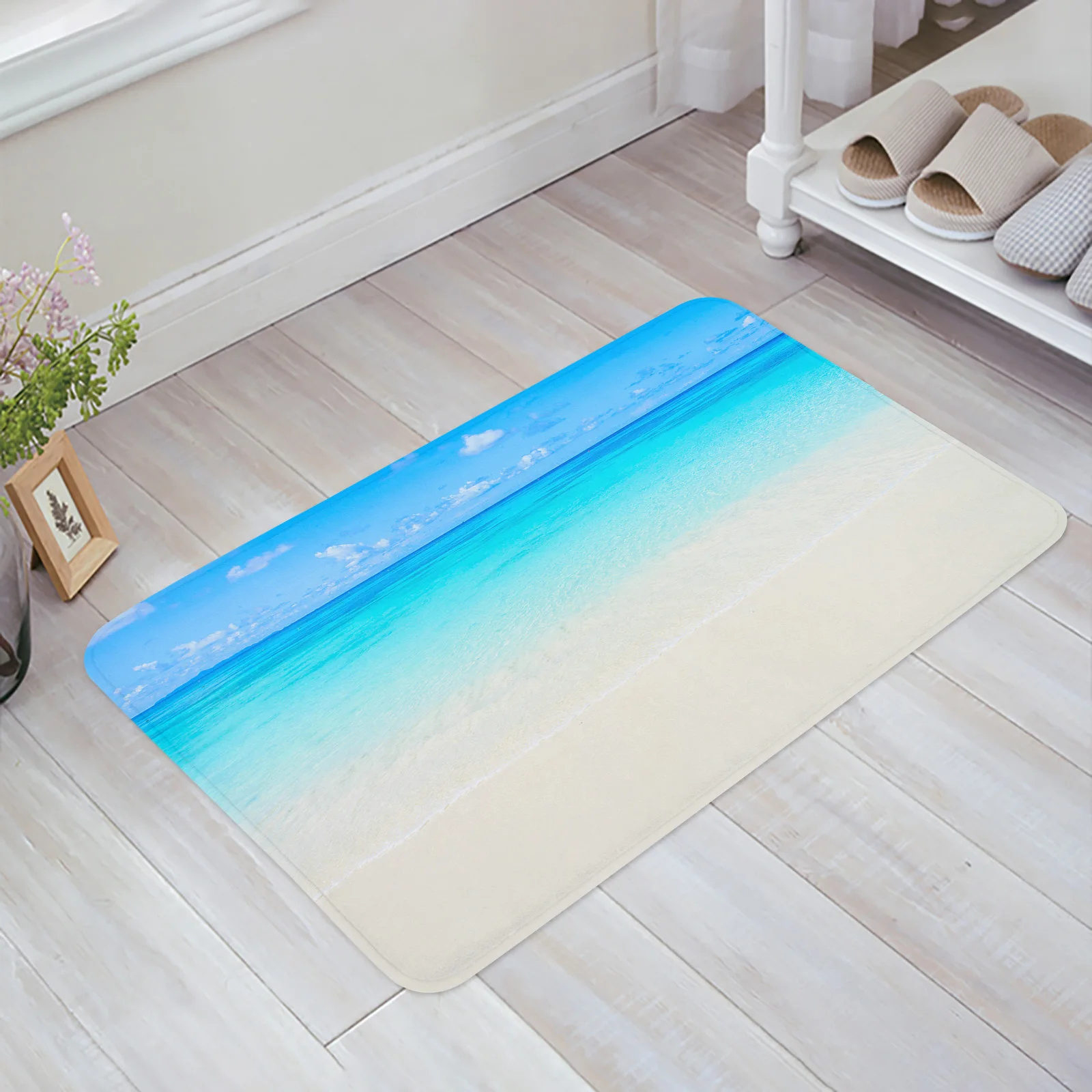 Коврик для входной двери, нескользящий напольный ковер с изображением синего океана, для гостиной, кухни, ванной комнаты, домашний декор
Коврик для входной двери, нескользящий напольный ковер с изображением синего океана, для гостиной, кухни, ванной комнаты, домашний декор