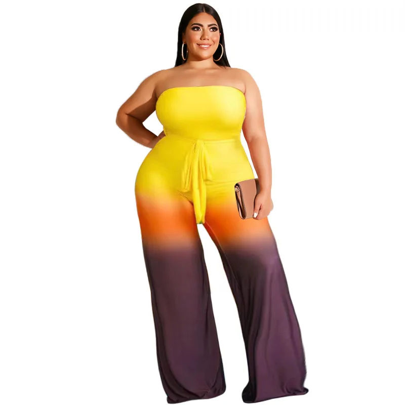 Gradient Jumpsuit Women High Waist Wide Leg Pant Playsuit Summer New Fashion Sleeveless Streetwear Sexy Jumpsuits Bodysuit 2022
Gradient Jumpsuit Women High Waist Wide Leg Pant Playsuit Summer New Fashion Sleeveless Streetwear Sexy Jumpsuits Bodysuit 2022