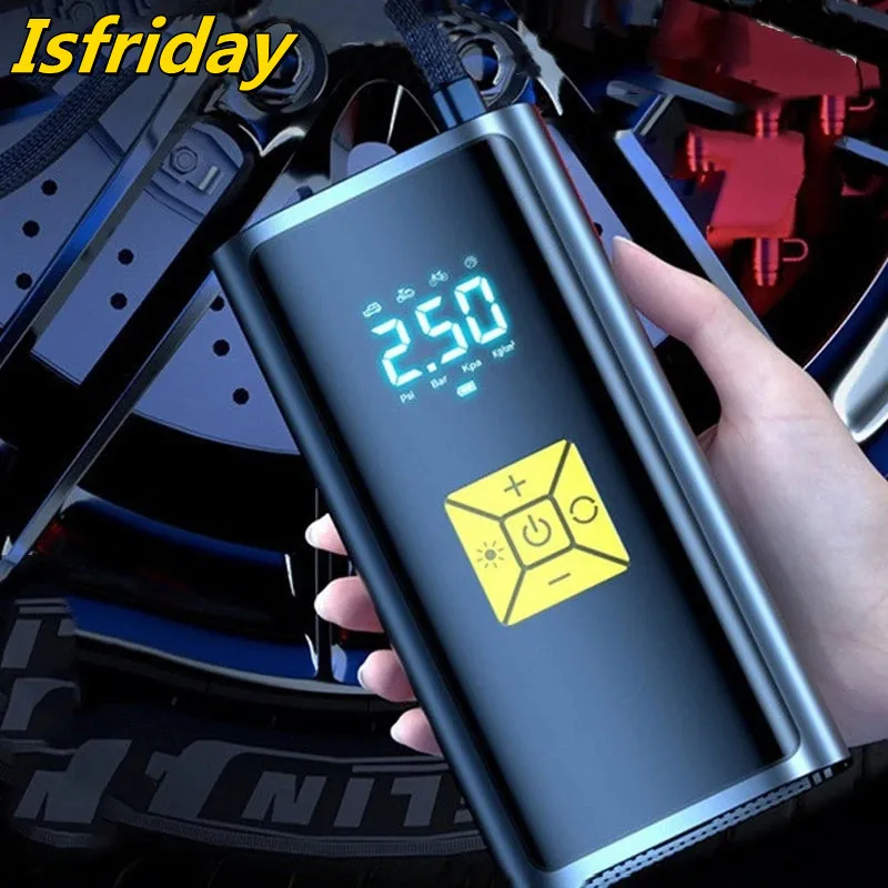 6000mAh 150PSI Smart Air Pump Portable Car Automatic Compressor Tire Inflator for Motorcycle Bicycle Inflatable
6000mAh 150PSI Smart Air Pump Portable Car Automatic Compressor Tire Inflator for Motorcycle Bicycle Inflatable