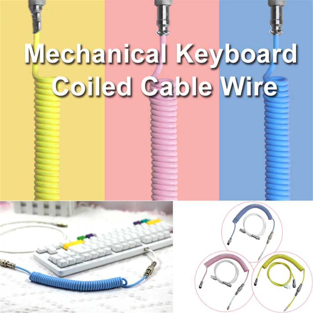 1PCS Mechanical Keyboard Coiled Cable Wire Type C Custom Usb Port Cable Aviator Coiling Cable For Gaming Keyboard Accessories
1PCS Mechanical Keyboard Coiled Cable Wire Type C Custom Usb Port Cable Aviator Coiling Cable For Gaming Keyboard Accessories